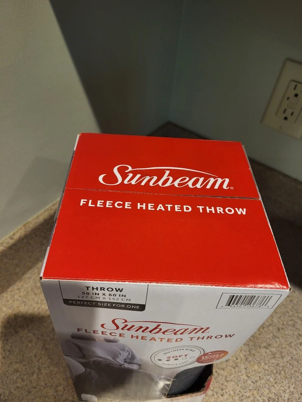 Sunbeam Soft Fleece Heated Throw Blanket 50